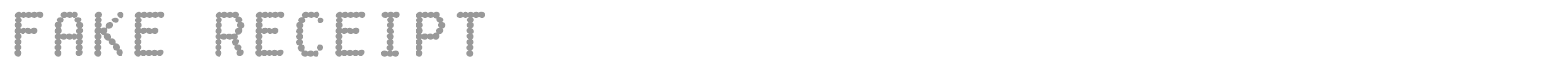 Fake Receipt font preview